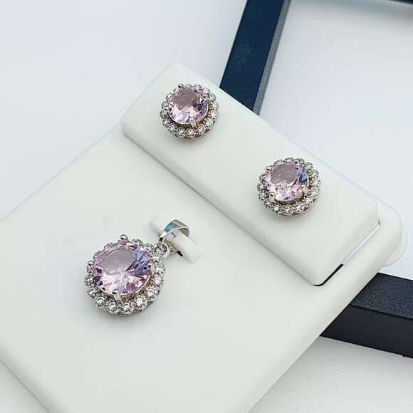 "925 Sterling Silver Cubic Zircon Jewelry Set, UU1P7A7039 - Picture 9 of 9